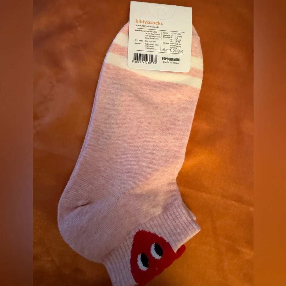 👀❤️ You Kikiya Falling in Love with you Socks with Red Heart - Made in Korea-NWT